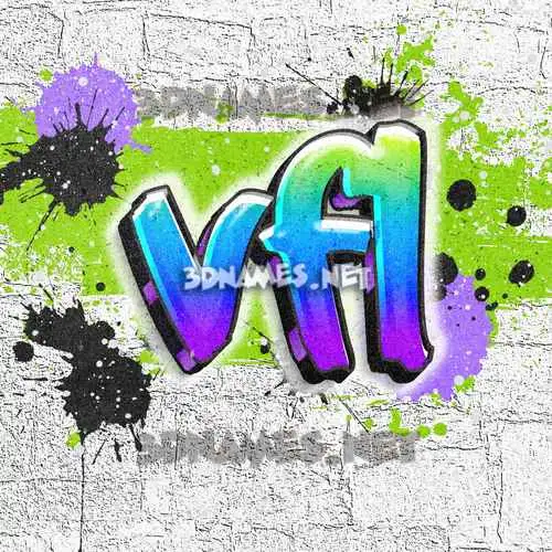 vfl in Graffiti Grunge style - 3D name wallpaper