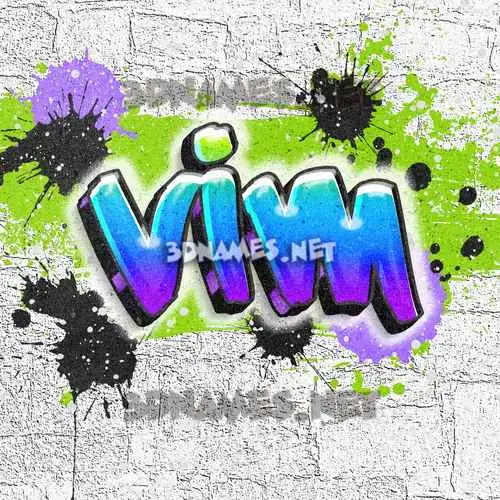vim in Graffiti Grunge style - 3D name wallpaper vim in Graffiti Grunge style - 3D name wallpaper