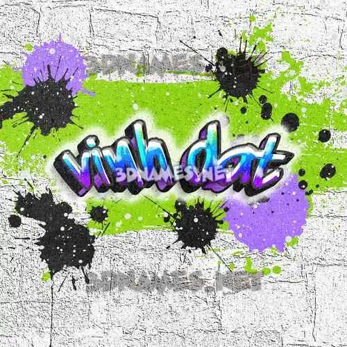 vinh dat in Graffiti Grunge style - 3D name wallpaper vinh dat in Graffiti Grunge style - 3D name wallpaper