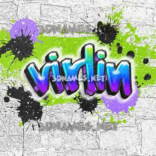 virlin in Graffiti Grunge style - 3D name wallpaper virlin in Graffiti Grunge style - 3D name wallpaper