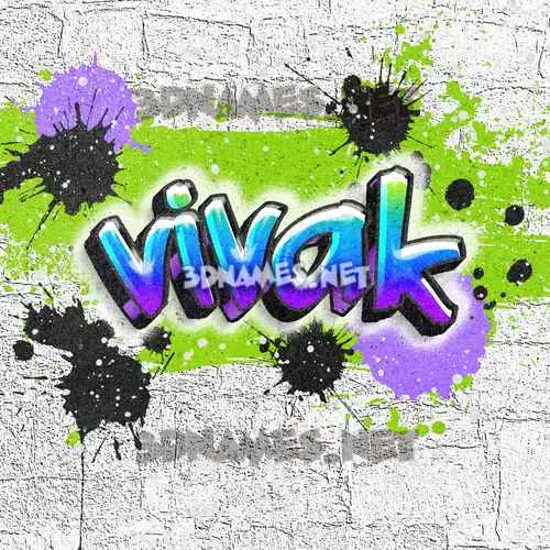 vivak in Graffiti Grunge style - 3D name wallpaper vivak in Graffiti Grunge style - 3D name wallpaper