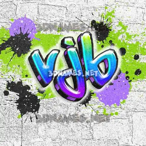 vjb in Graffiti Grunge style - 3D name wallpaper