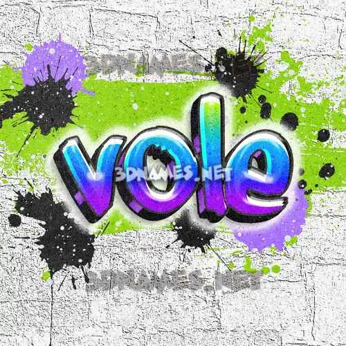 vole in Graffiti Grunge style - 3D name wallpaper vole in Graffiti Grunge style - 3D name wallpaper