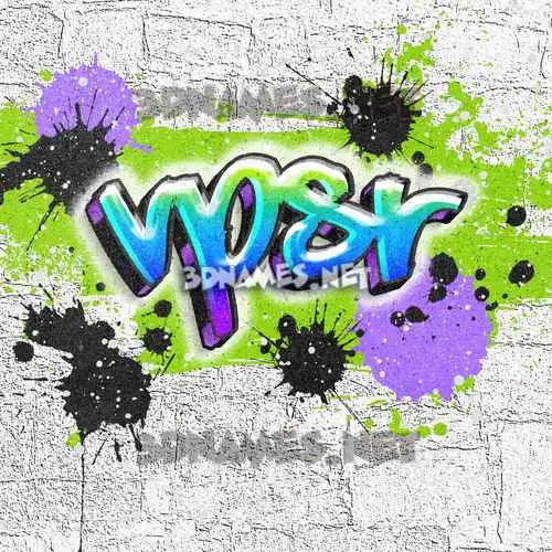 vpsr in Graffiti Grunge style - 3D name wallpaper