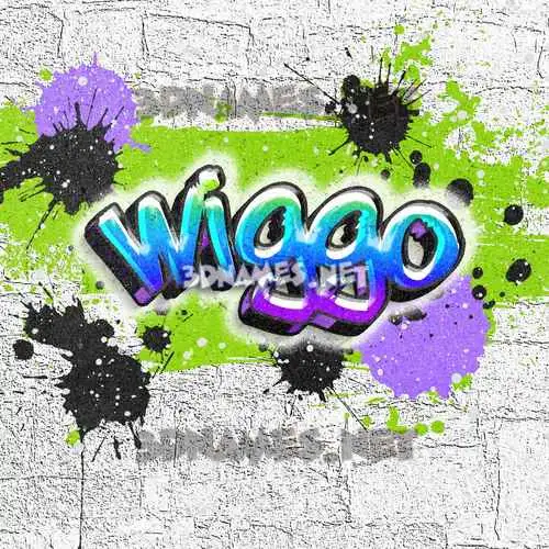 wiggo in Graffiti Grunge style - 3D name wallpaper