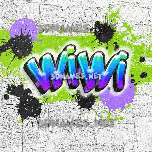 wiwi in Graffiti Grunge style - 3D name wallpaper