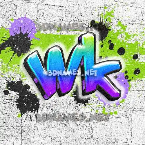 wk in Graffiti Grunge style - 3D name wallpaper wk in Graffiti Grunge style - 3D name wallpaper