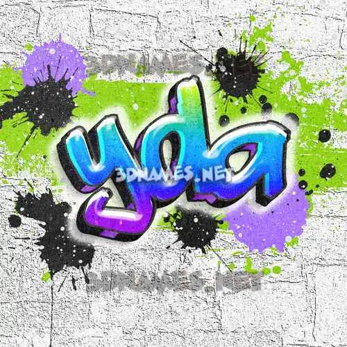 yda in Graffiti Grunge style - 3D name wallpaper yda in Graffiti Grunge style - 3D name wallpaper