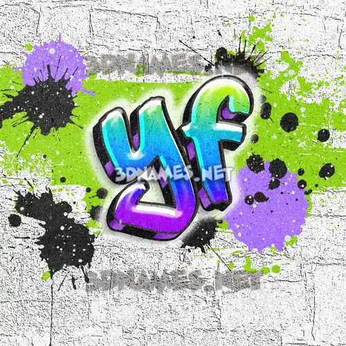 yf in Graffiti Grunge style - 3D name wallpaper yf in Graffiti Grunge style - 3D name wallpaper