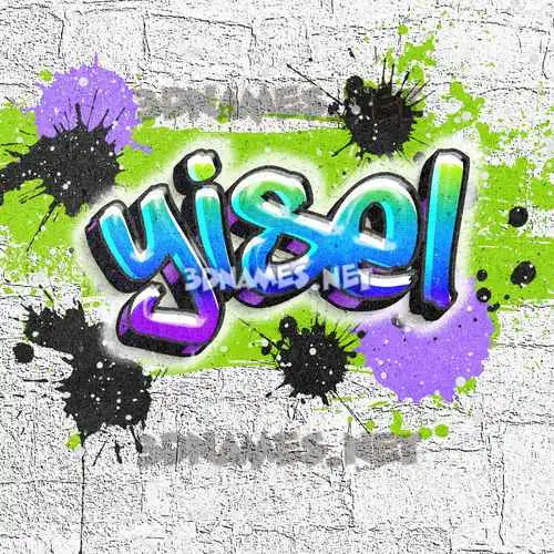 yisel in Graffiti Grunge style - 3D name wallpaper