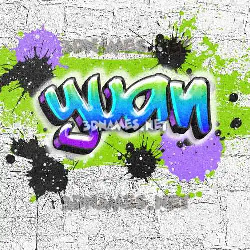 yuan in Graffiti Grunge style - 3D name wallpaper yuan in Graffiti Grunge style - 3D name wallpaper