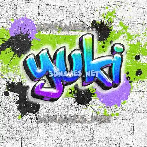 yuki in Graffiti Grunge style - 3D name wallpaper yuki in Graffiti Grunge style - 3D name wallpaper