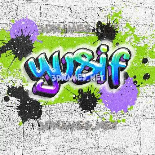 yusif in Graffiti Grunge style - 3D name wallpaper