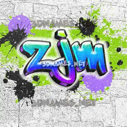zjm in Graffiti Grunge style - 3D name wallpaper zjm in Graffiti Grunge style - 3D name wallpaper