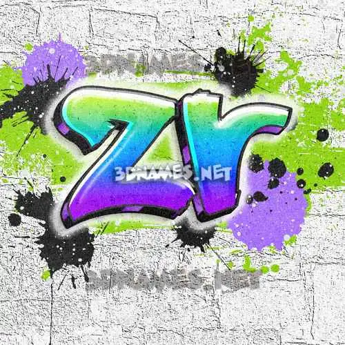 zr in Graffiti Grunge style - 3D name wallpaper zr in Graffiti Grunge style - 3D name wallpaper