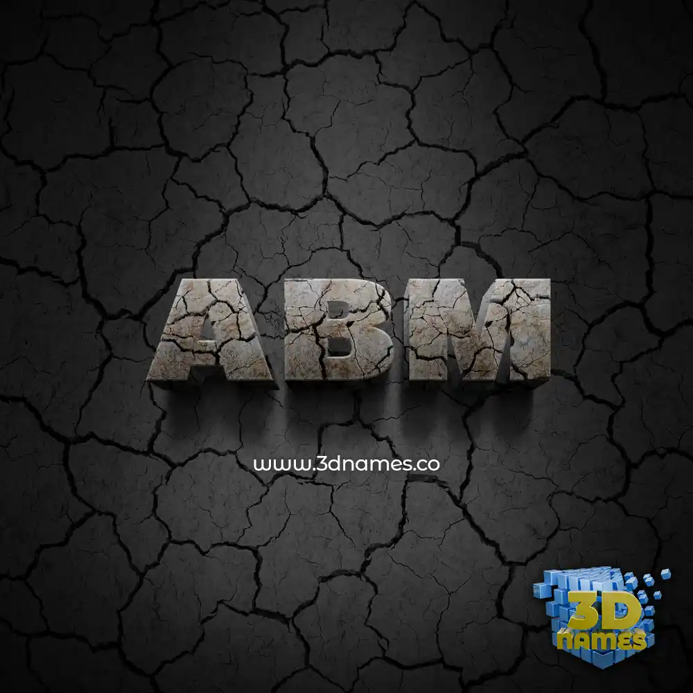 abm in Cracked Stone style - 3D name wallpaper abm in Cracked Stone style - 3D name wallpaper