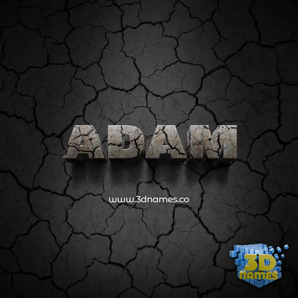 adam in Cracked Stone style - 3D name wallpaper adam in Cracked Stone style - 3D name wallpaper