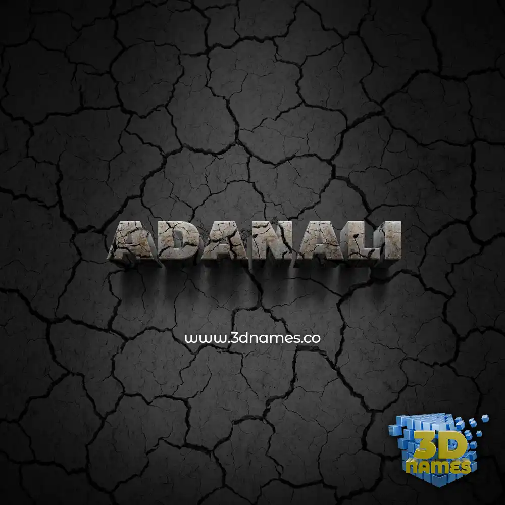 adanali in Cracked Stone style - 3D name wallpaper