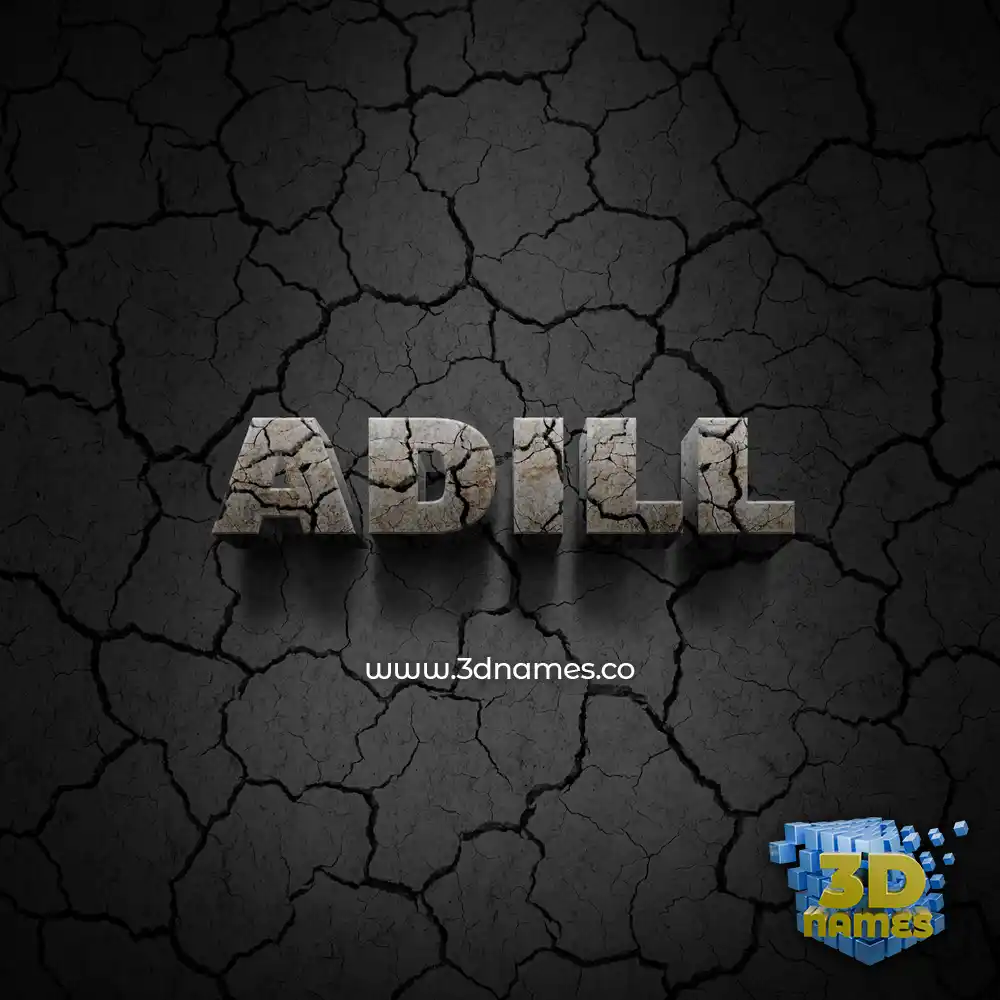 adill in Cracked Stone style - 3D name wallpaper adill in Cracked Stone style - 3D name wallpaper
