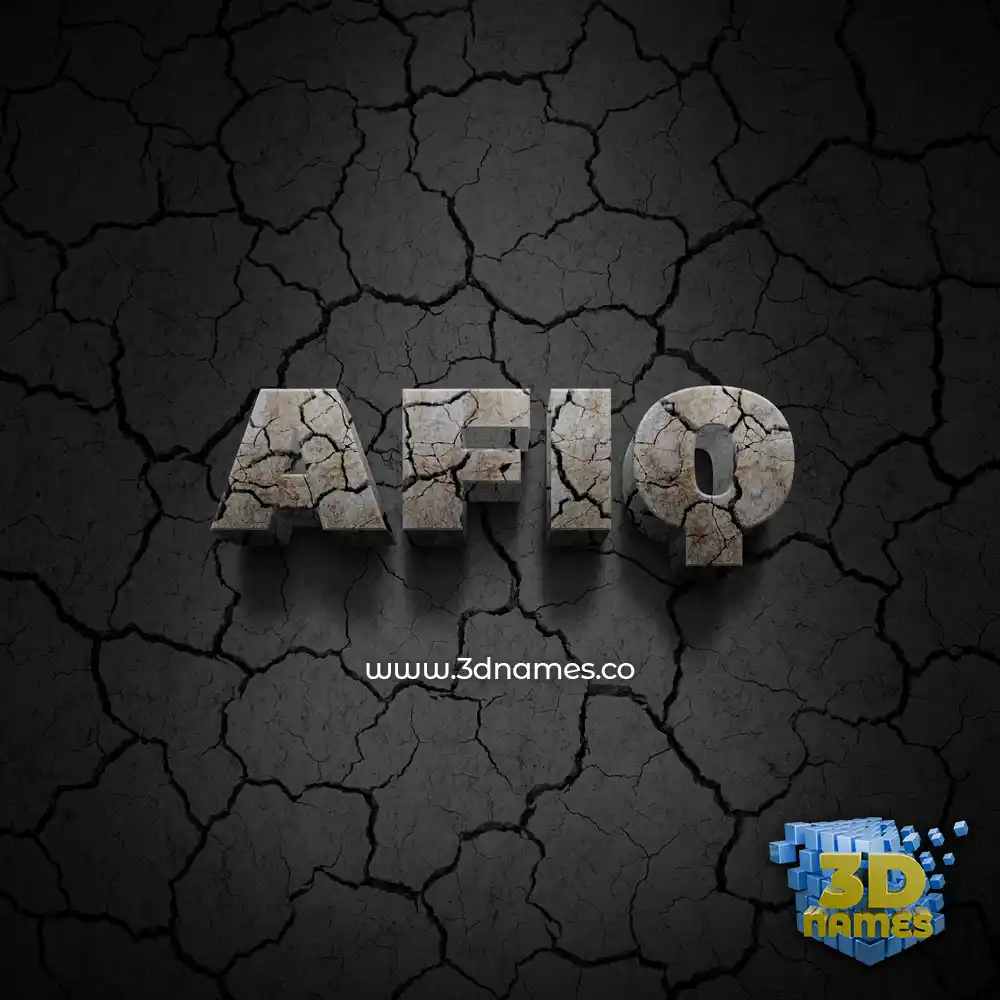 afiq in Cracked Stone style - 3D name wallpaper afiq in Cracked Stone style - 3D name wallpaper