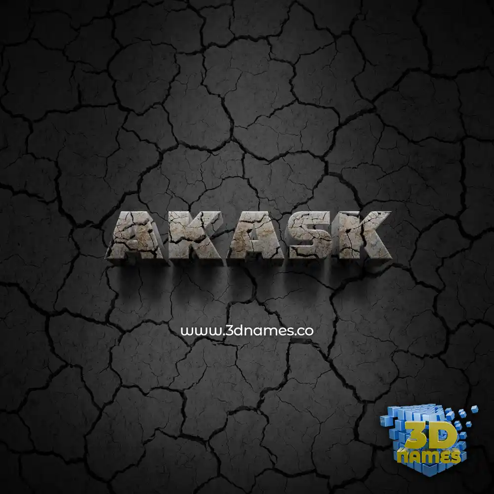 akask in Cracked Stone style - 3D name wallpaper akask in Cracked Stone style - 3D name wallpaper