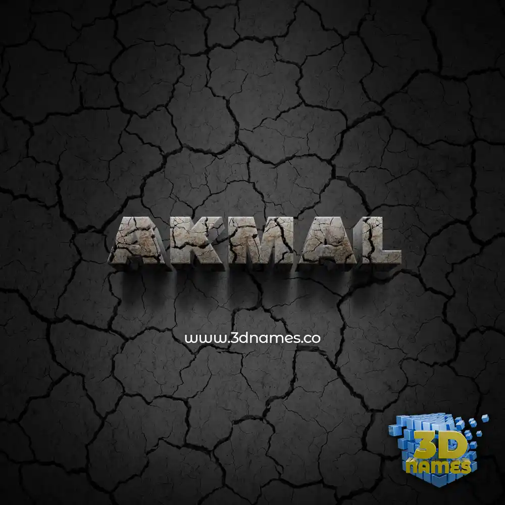 akmal in Cracked Stone style - 3D name wallpaper akmal in Cracked Stone style - 3D name wallpaper