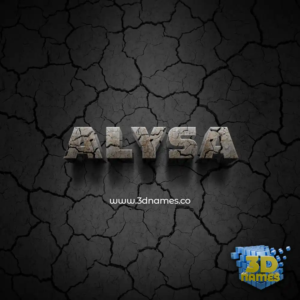 alysa in Cracked Stone style - 3D name wallpaper alysa in Cracked Stone style - 3D name wallpaper