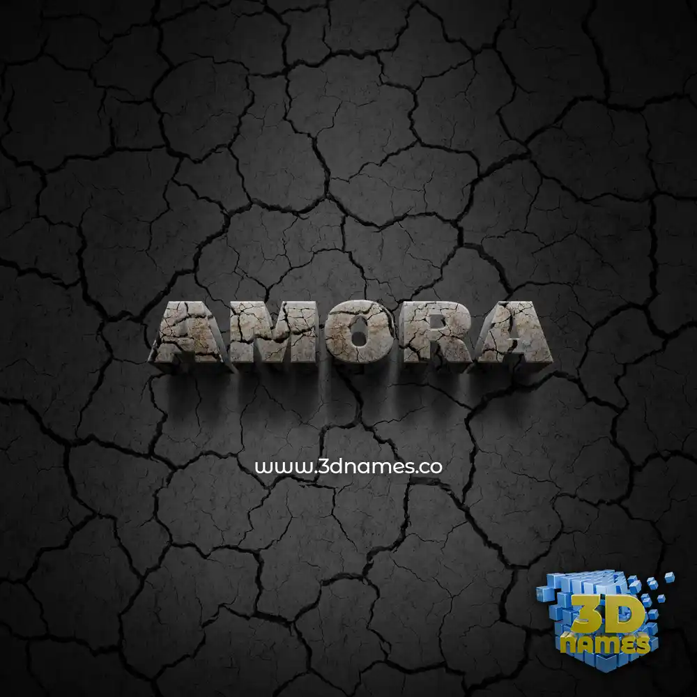 amora in Cracked Stone style - 3D name wallpaper amora in Cracked Stone style - 3D name wallpaper