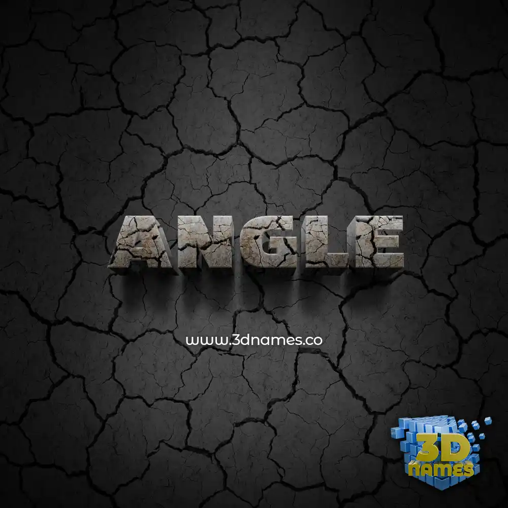 angle in Cracked Stone style - 3D name wallpaper
