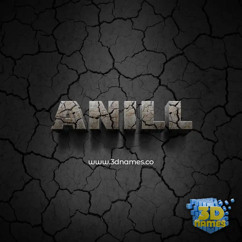 anill in Cracked Stone style - 3D name wallpaper