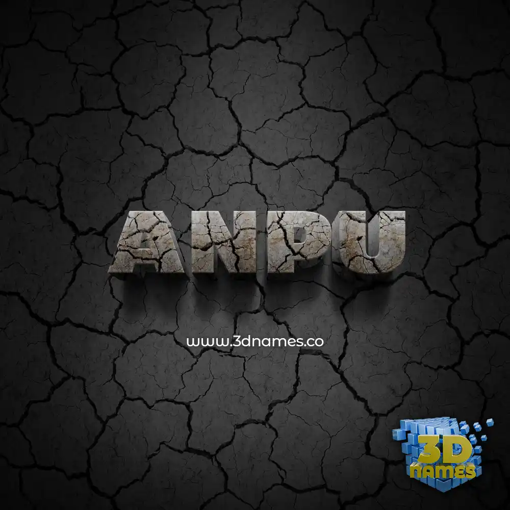 anpu in Cracked Stone style - 3D name wallpaper anpu in Cracked Stone style - 3D name wallpaper