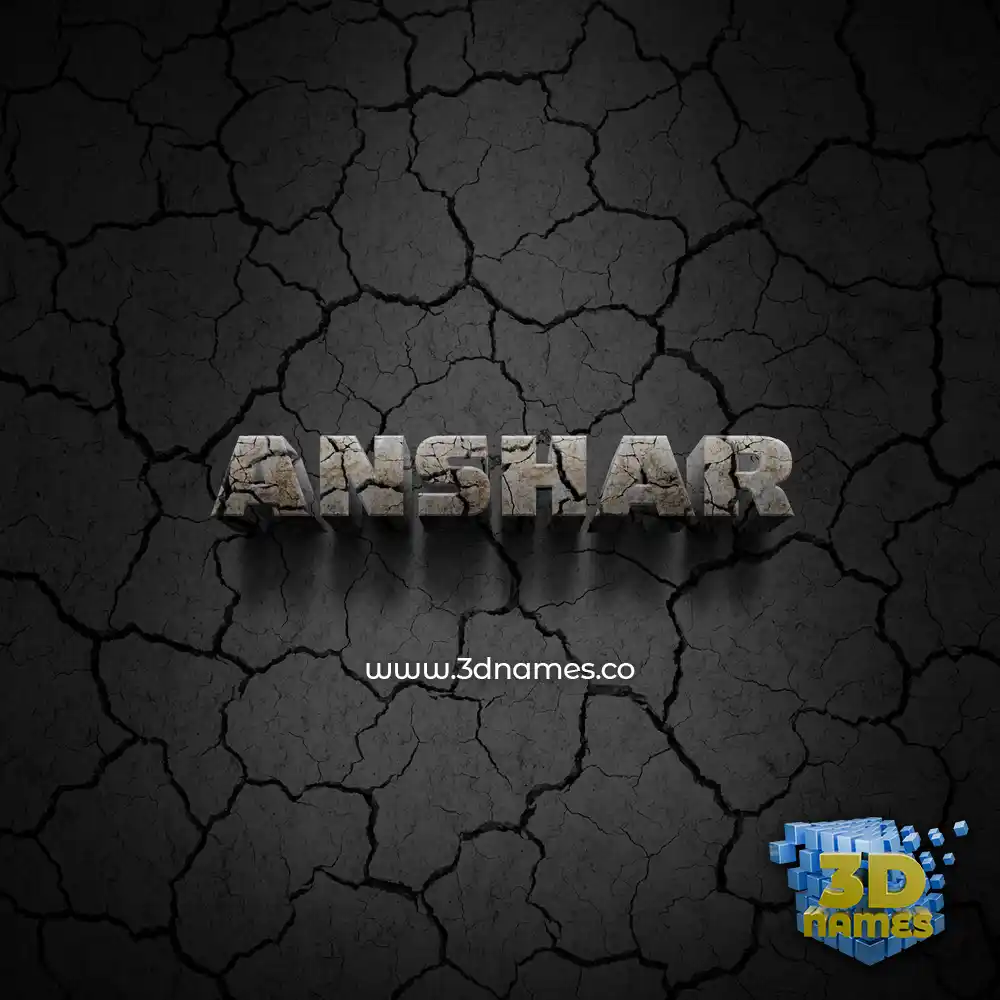 anshar in Cracked Stone style - 3D name wallpaper anshar in Cracked Stone style - 3D name wallpaper