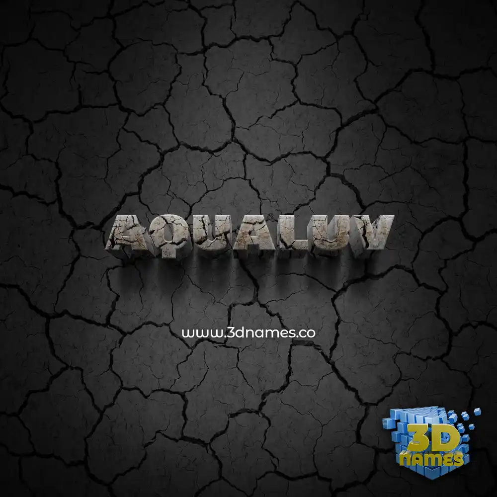 aqualuv in Cracked Stone style - 3D name wallpaper aqualuv in Cracked Stone style - 3D name wallpaper