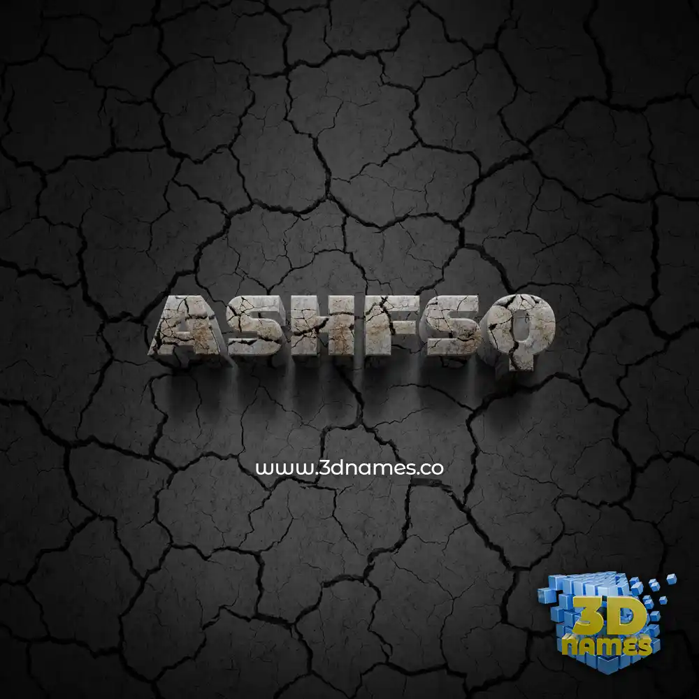 ashfsq in Cracked Stone style - 3D name wallpaper ashfsq in Cracked Stone style - 3D name wallpaper