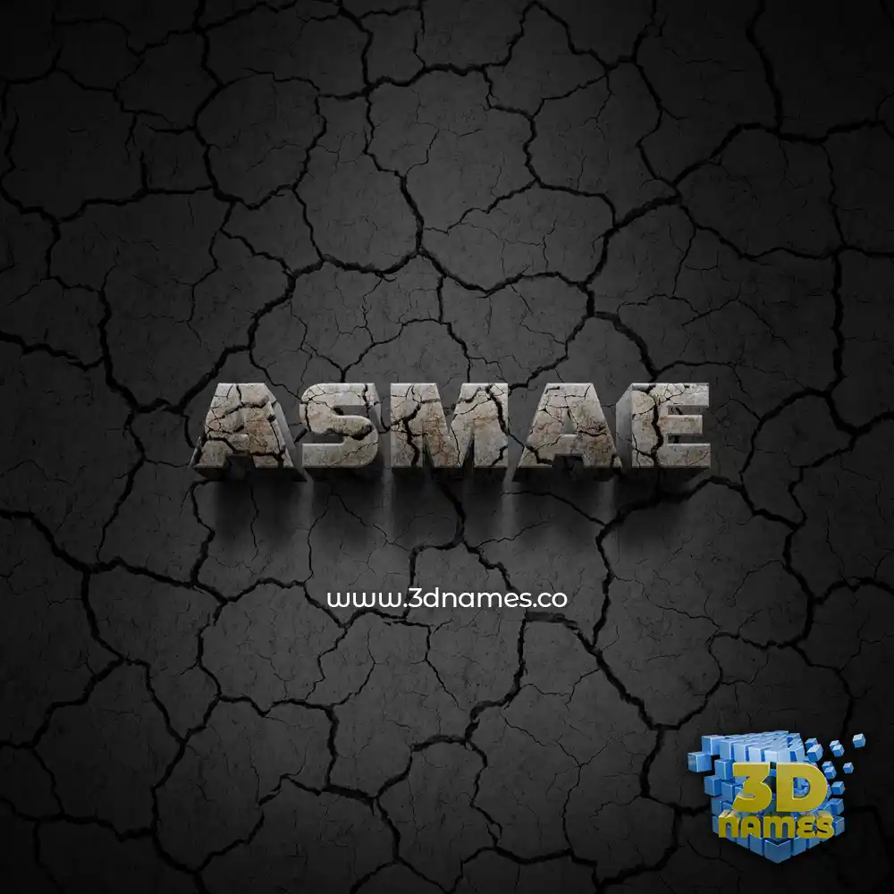 asmae in Cracked Stone style - 3D name wallpaper asmae in Cracked Stone style - 3D name wallpaper