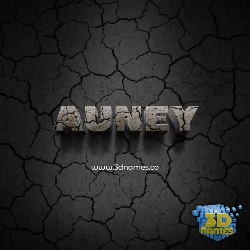 auney in Cracked Stone style - 3D name wallpaper auney in Cracked Stone style - 3D name wallpaper