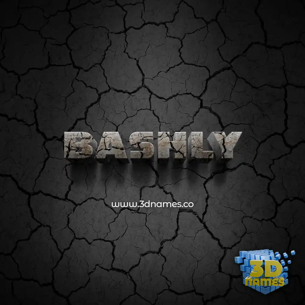 bashly in Cracked Stone style - 3D name wallpaper bashly in Cracked Stone style - 3D name wallpaper