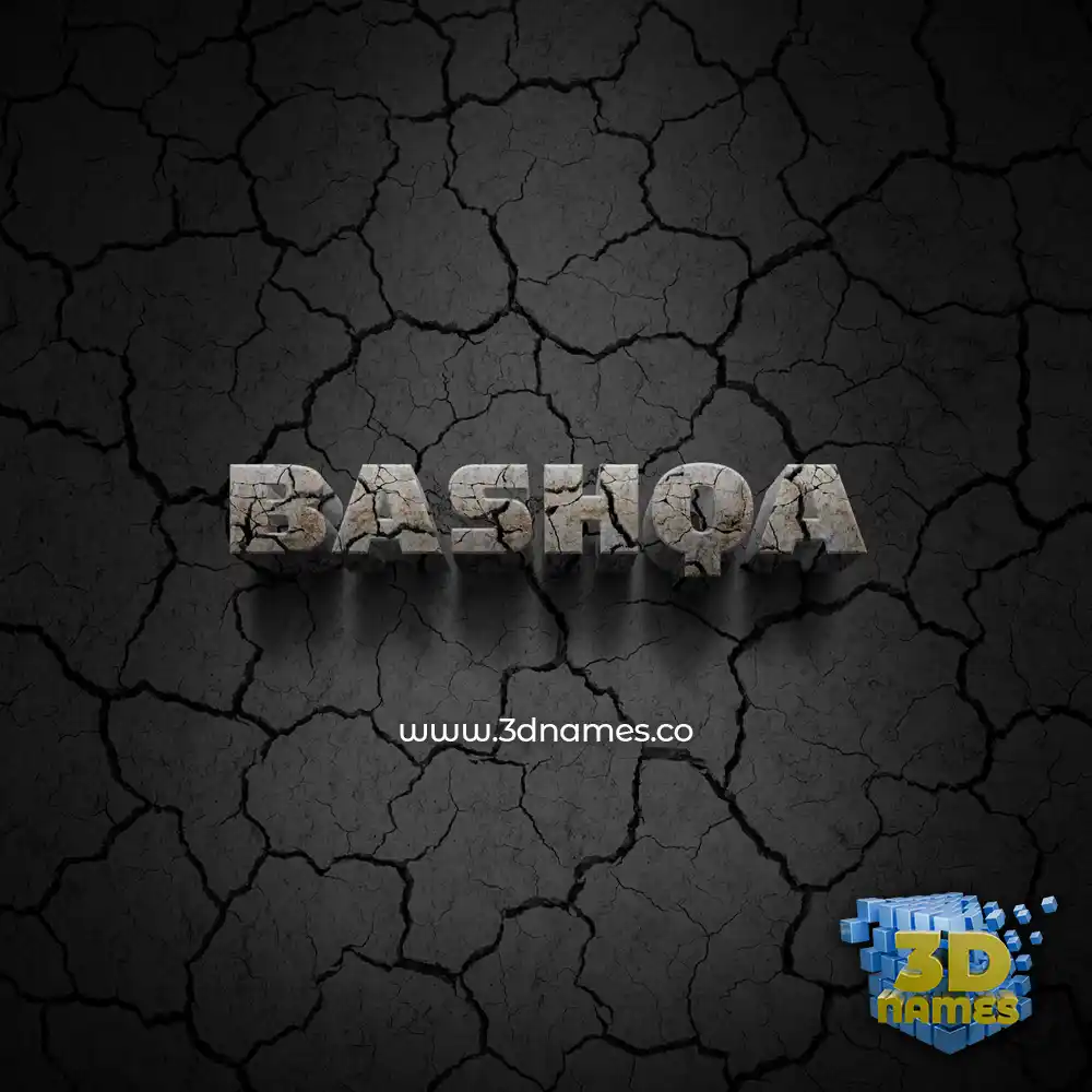 bashqa in Cracked Stone style - 3D name wallpaper bashqa in Cracked Stone style - 3D name wallpaper