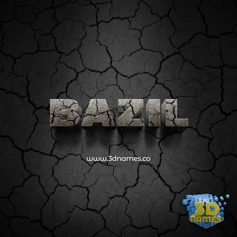 bazil in Cracked Stone style - 3D name wallpaper bazil in Cracked Stone style - 3D name wallpaper