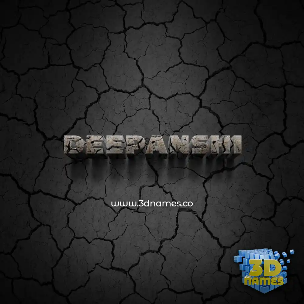 deepanshi in Cracked Stone style - 3D name wallpaper