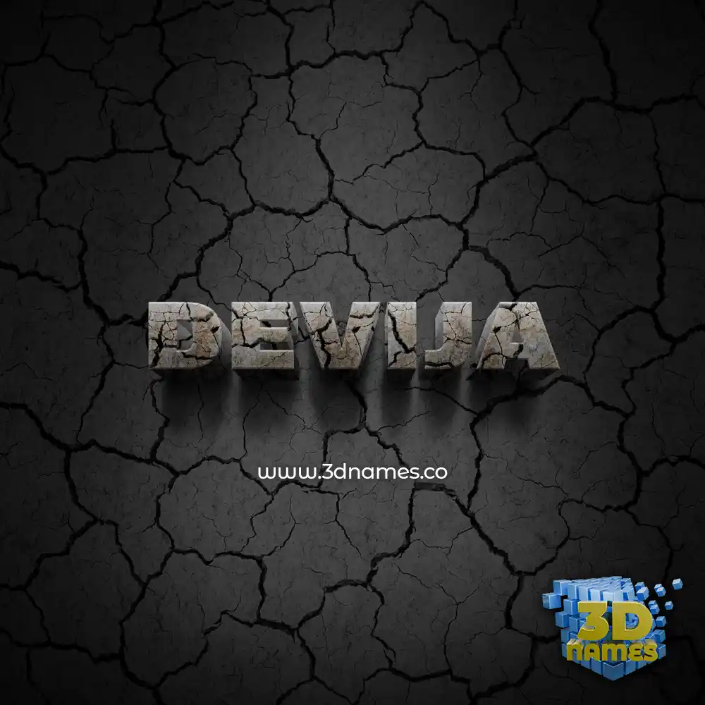 devija in Cracked Stone style - 3D name wallpaper devija in Cracked Stone style - 3D name wallpaper