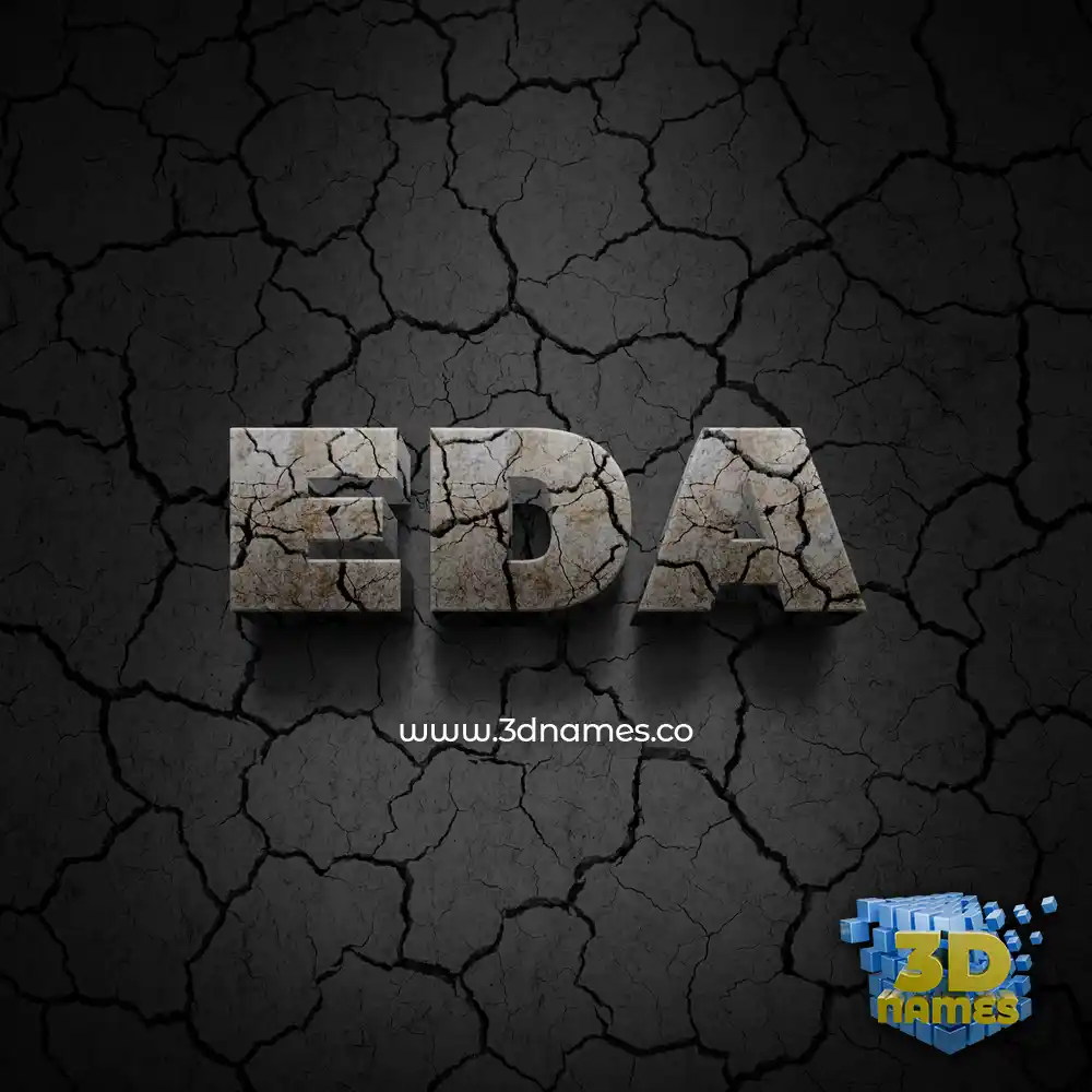 eda in Cracked Stone style - 3D name wallpaper eda in Cracked Stone style - 3D name wallpaper