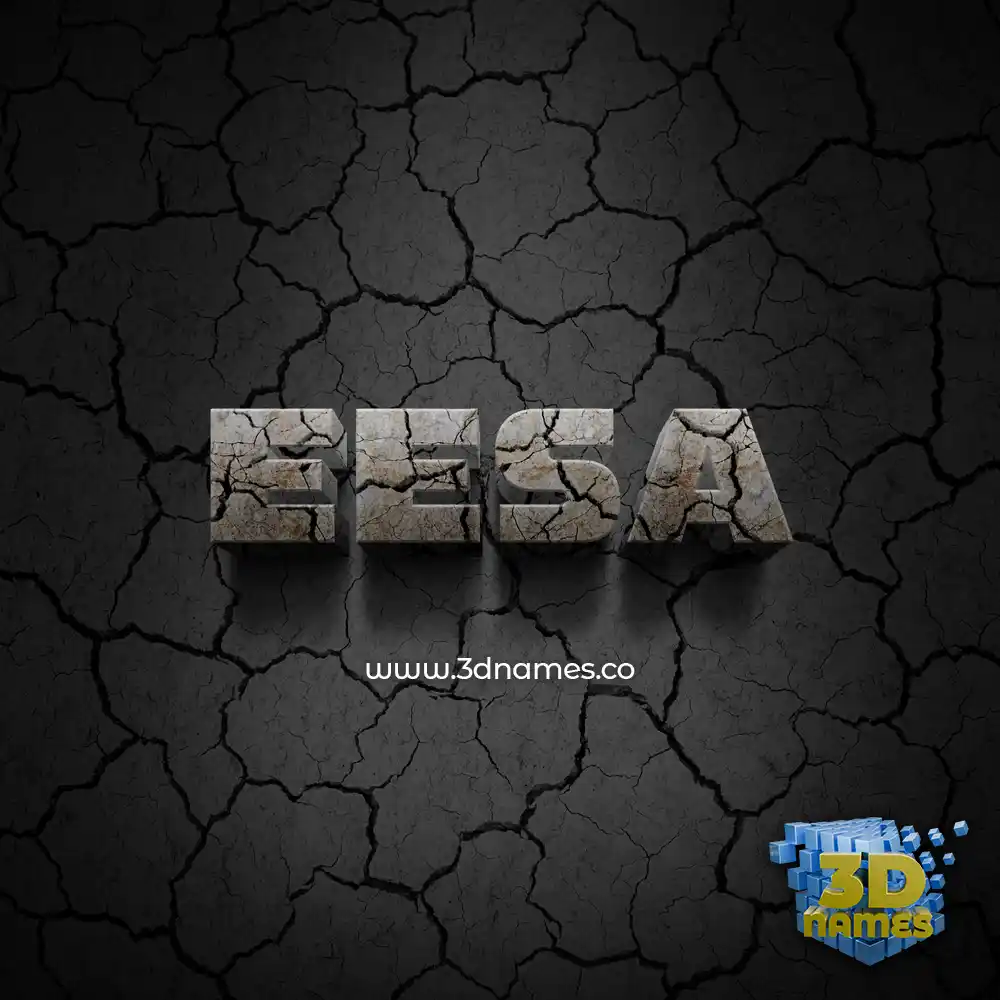 eesa in Cracked Stone style - 3D name wallpaper eesa in Cracked Stone style - 3D name wallpaper