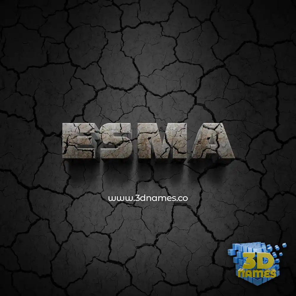 esma in Cracked Stone style - 3D name wallpaper esma in Cracked Stone style - 3D name wallpaper