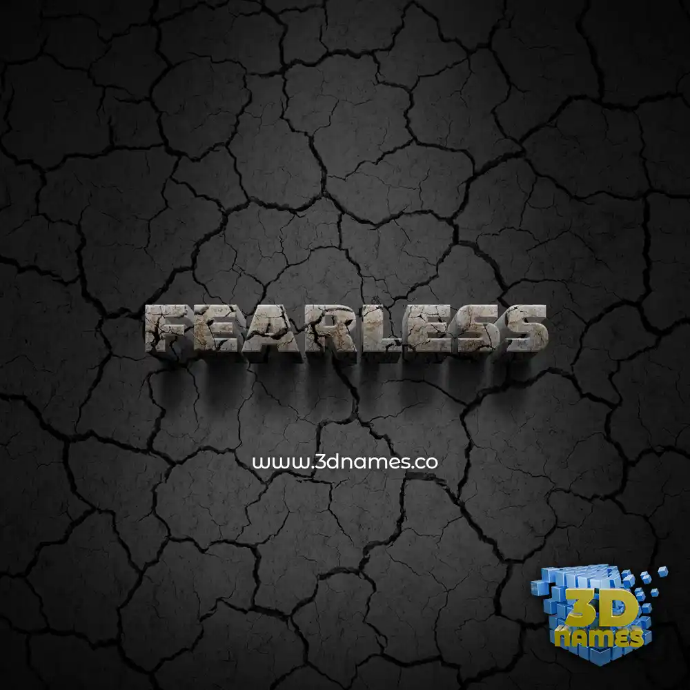 fearless in Cracked Stone style - 3D name wallpaper fearless in Cracked Stone style - 3D name wallpaper