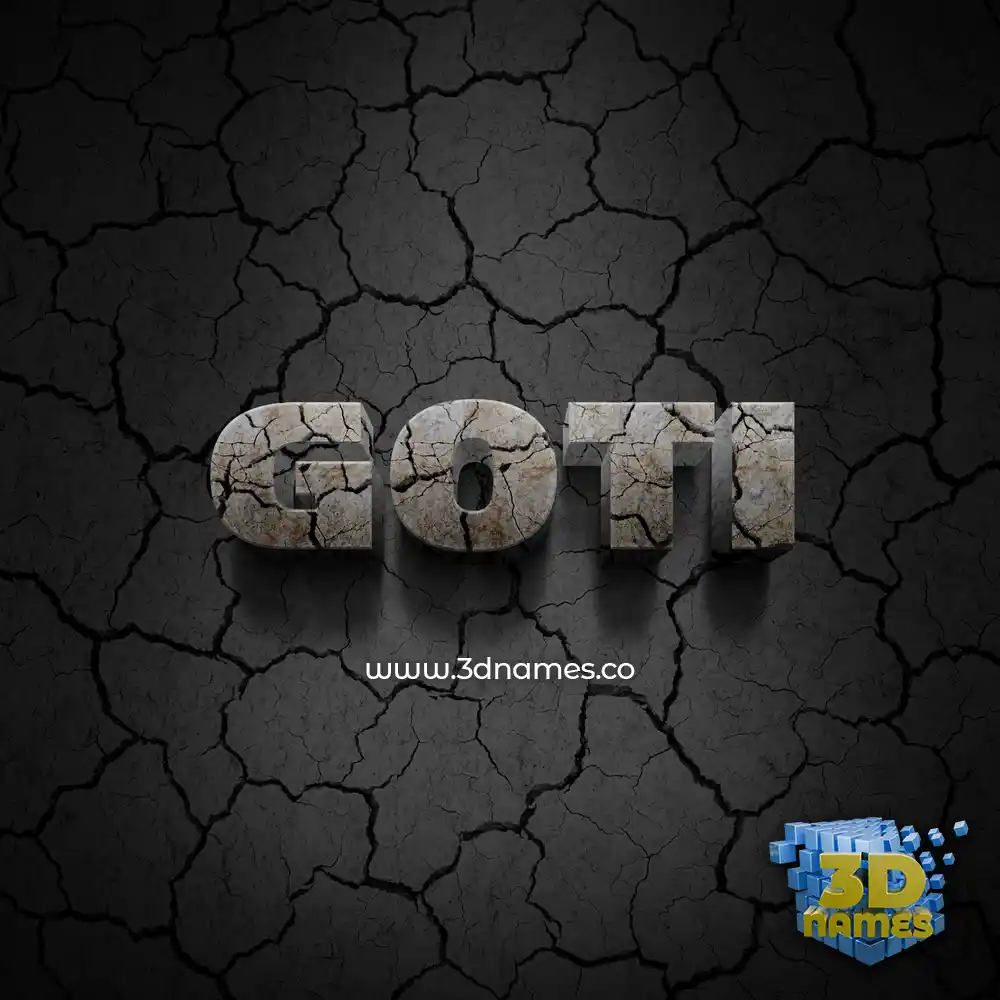goti in Cracked Stone style - 3D name wallpaper goti in Cracked Stone style - 3D name wallpaper