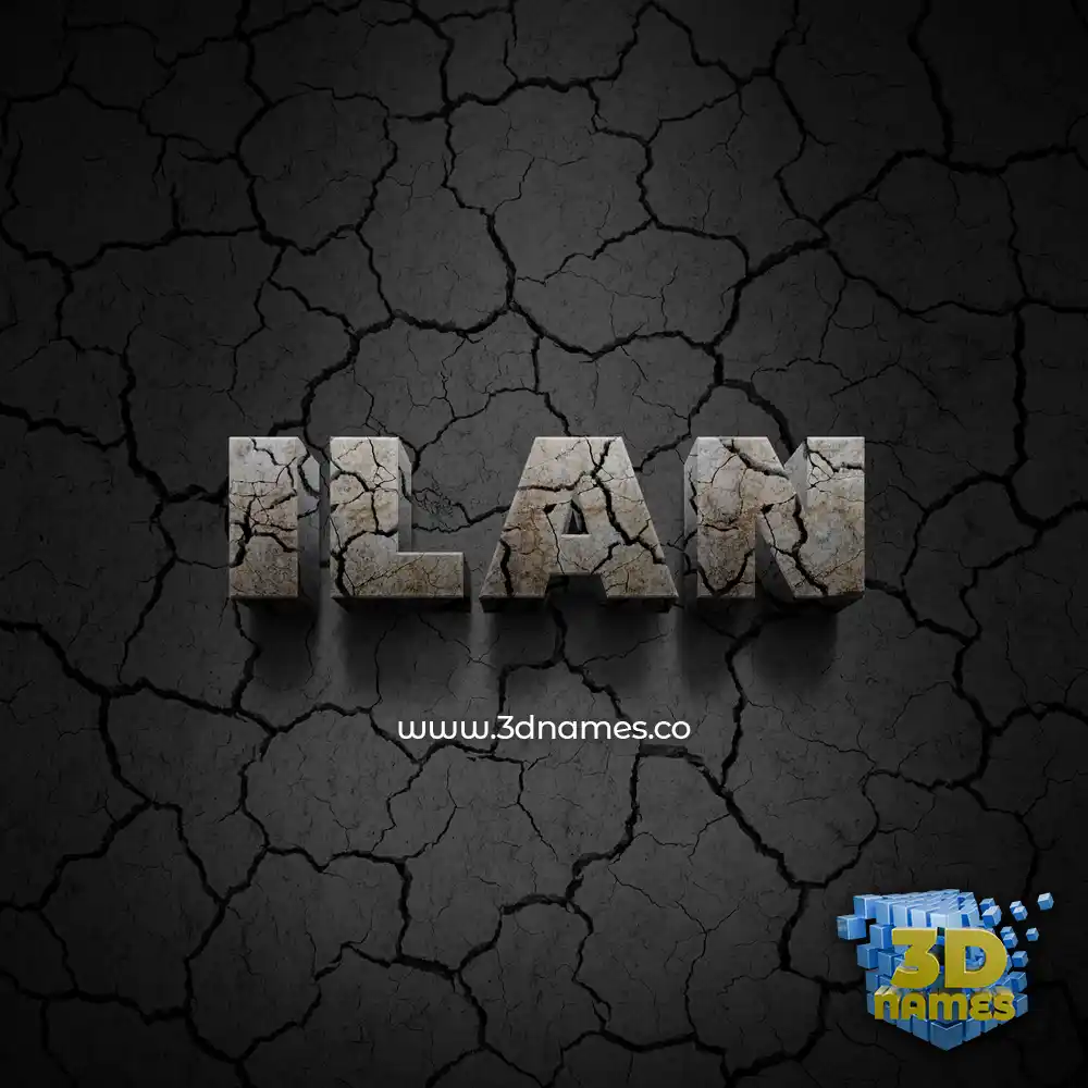 ilan in Cracked Stone style - 3D name wallpaper ilan in Cracked Stone style - 3D name wallpaper