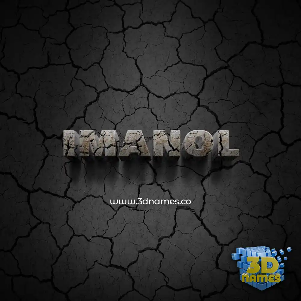 imanol in Cracked Stone style - 3D name wallpaper