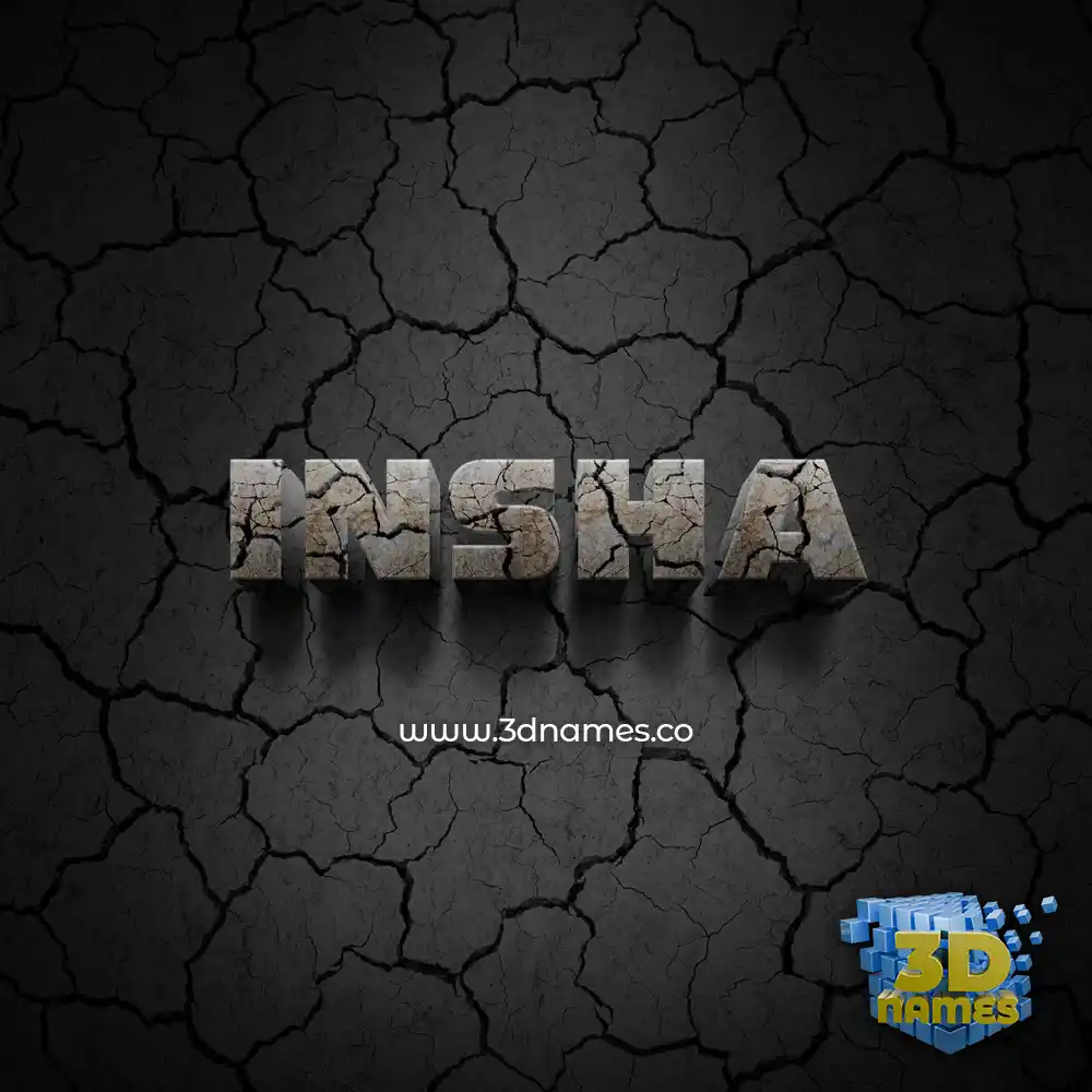 insha in Cracked Stone style - 3D name wallpaper insha in Cracked Stone style - 3D name wallpaper