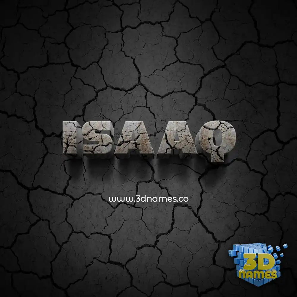 isaaq in Cracked Stone style - 3D name wallpaper isaaq in Cracked Stone style - 3D name wallpaper